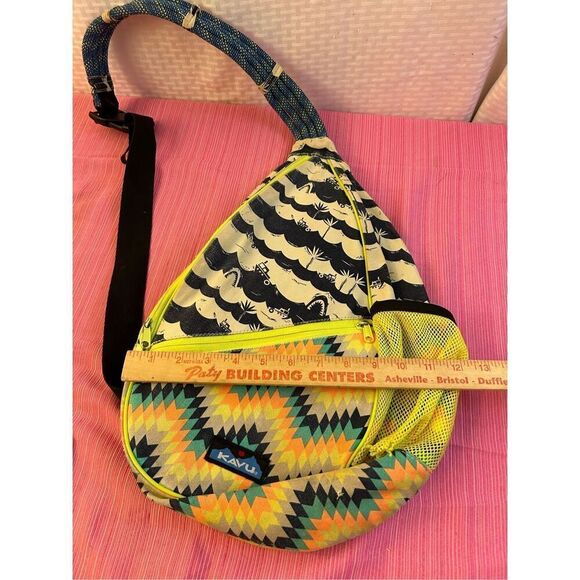 Kavu bag nautical neon colors big rope 18x13 crossbody - Picture 5 of 6